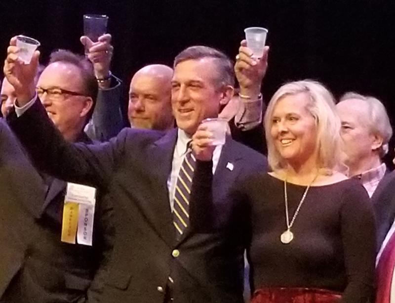 Governor Carney and Delaware Restaurant Association President & CEO Carrie Leishman join DRA's sponsors and supporters in a toast to all that is tasty in The First State. BOB YESBEK PHOTOS